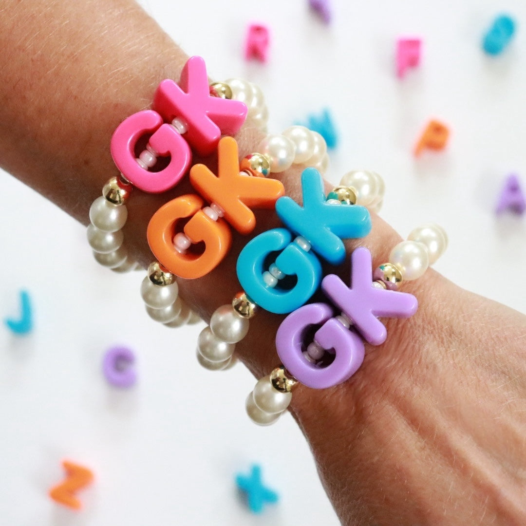 'Pearl Pop' Initials Bead Bracelet