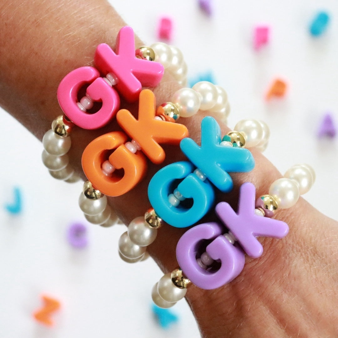 'Pearl Pop' Initials Bead Bracelet