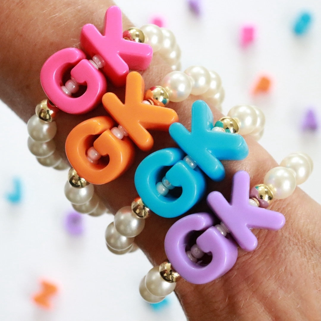 'Pearl Pop' Initials Bead Bracelet