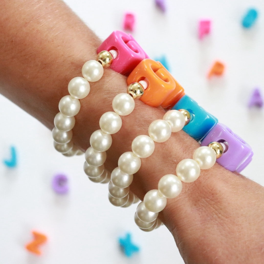 'Pearl Pop' Initials Bead Bracelet