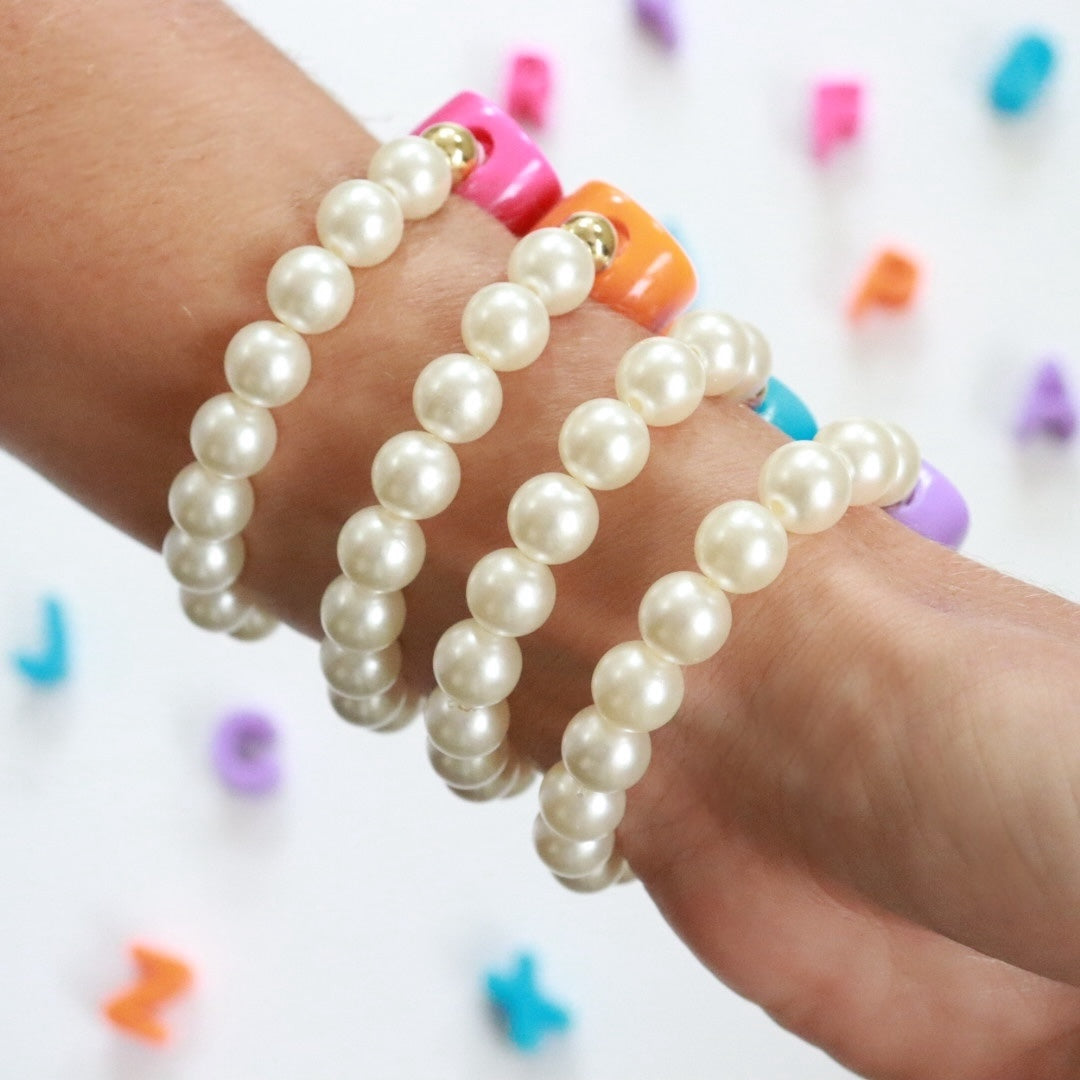 'Pearl Pop' Initials Bead Bracelet