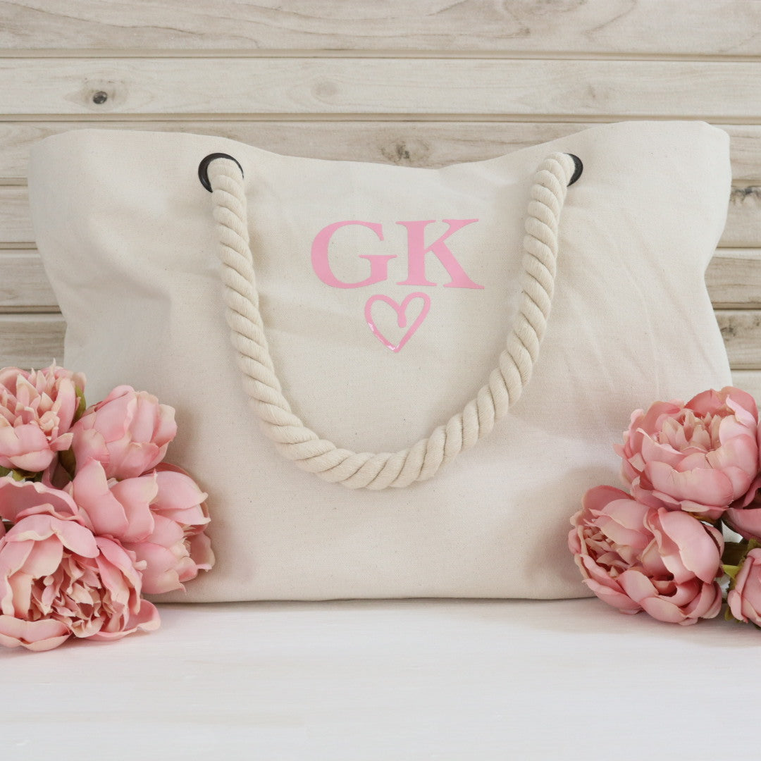 Canvas Bag with Rope Handles - Personalised