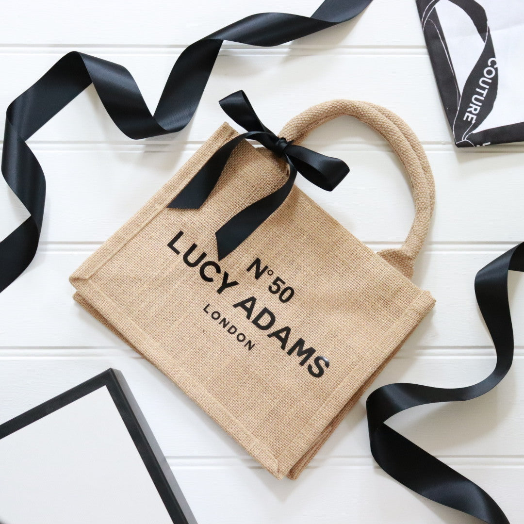 Jute Birthday Gift Bag - Natural