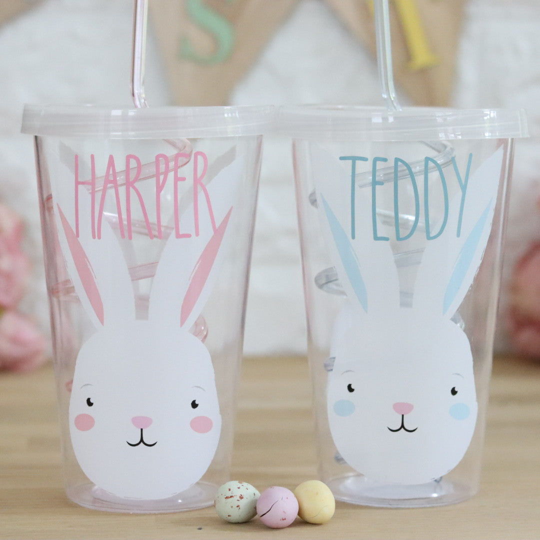 Easter Bunny Cold Cup & Swirly Straw