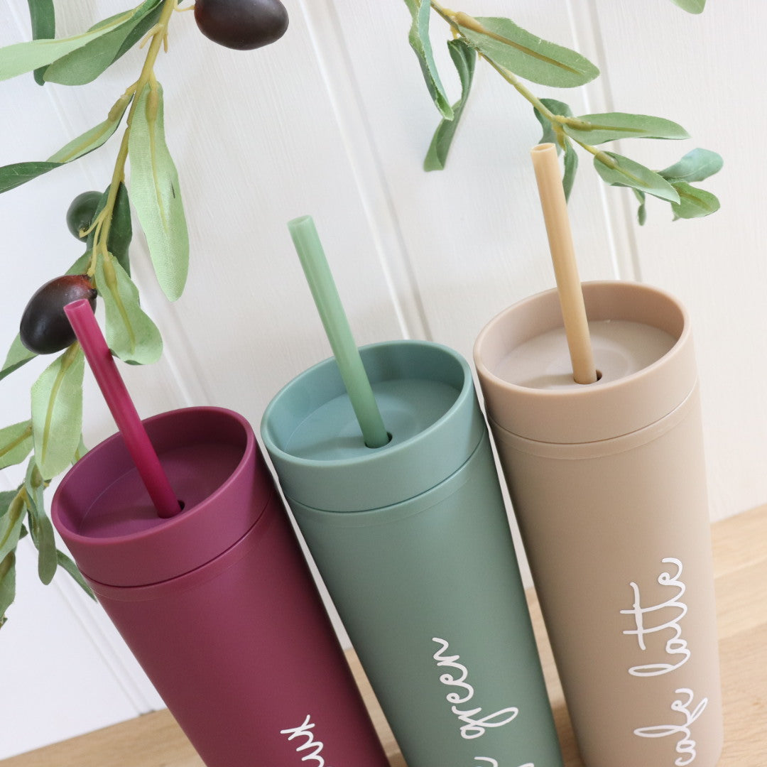 Skinny Matte Double Wall Tumbler (Personalisation Available)