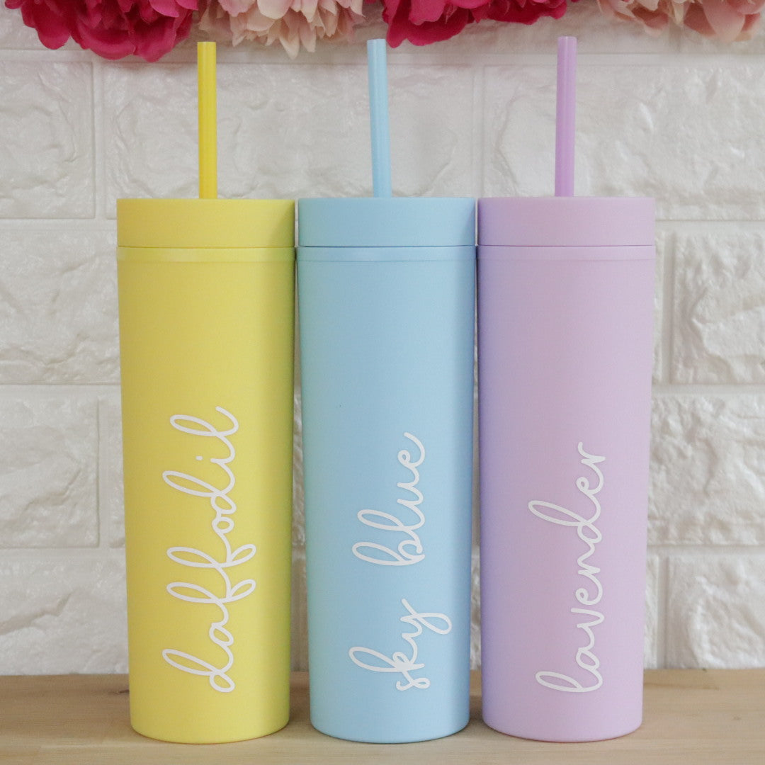 Skinny Matte Double Wall Tumbler (Personalisation Available)