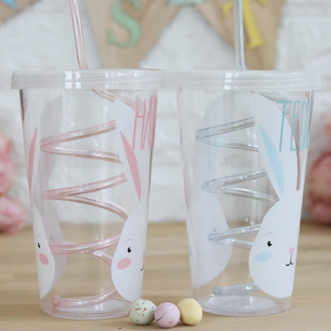 Easter Bunny Cold Cup & Swirly Straw
