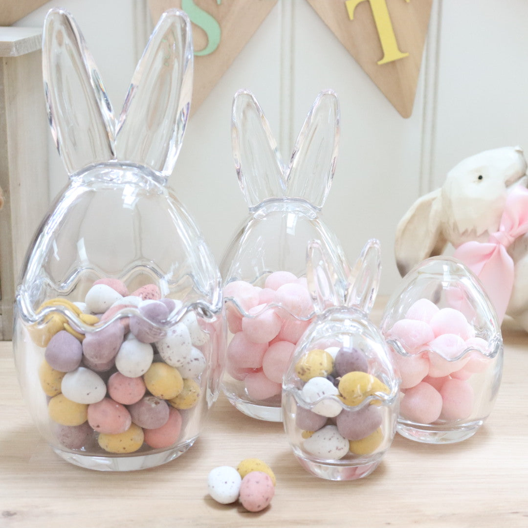 Bunny Ears Glass Jars - 4 Sizes Available